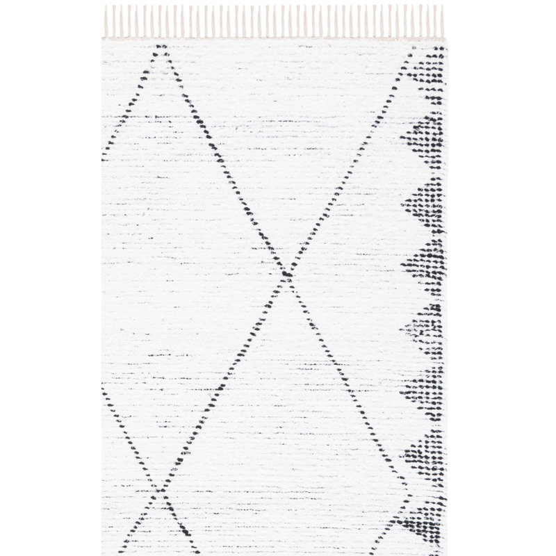 Tapis ivoire / noir Anaid, Rectangle 6 pi x 9 pi