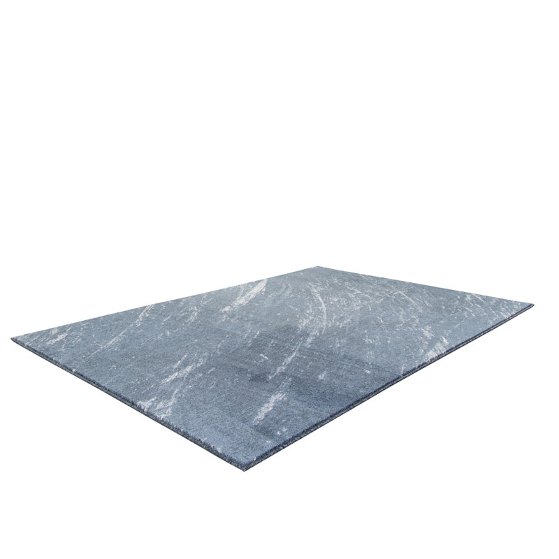 Ivar Soft Low Pile Grey/Blue Rug, Rectangle 120 x 170cm