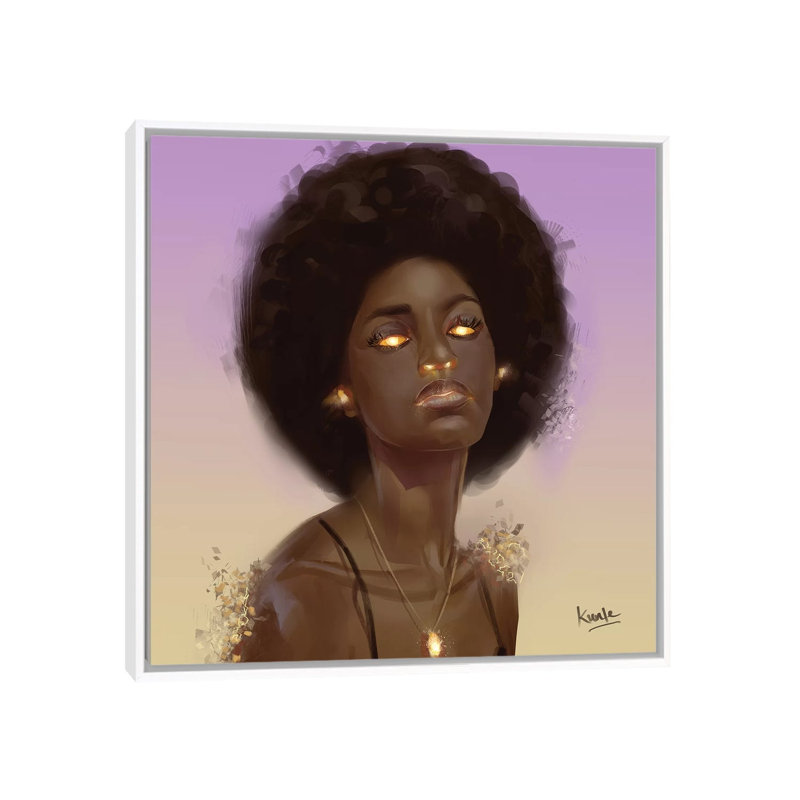 Braises par Adekunle Adeleke-reproduction d’art, Pas de tapis, H 18 po x l 18 po x 1,5 po, Toile blanche encadrée