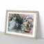 Pair of Sleeping Hippos in Abstract - Picture Frame Graphic Art Print-55735317-55735320