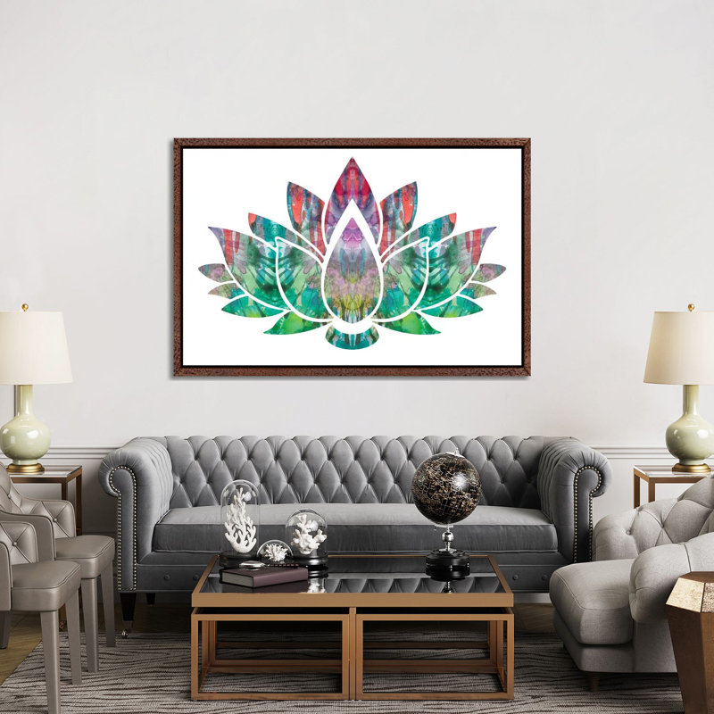 Lotus by Dean Russo - Print on Canvas, Classic Brown Wood Framed, 152.5 cm H x 101.5 cm W