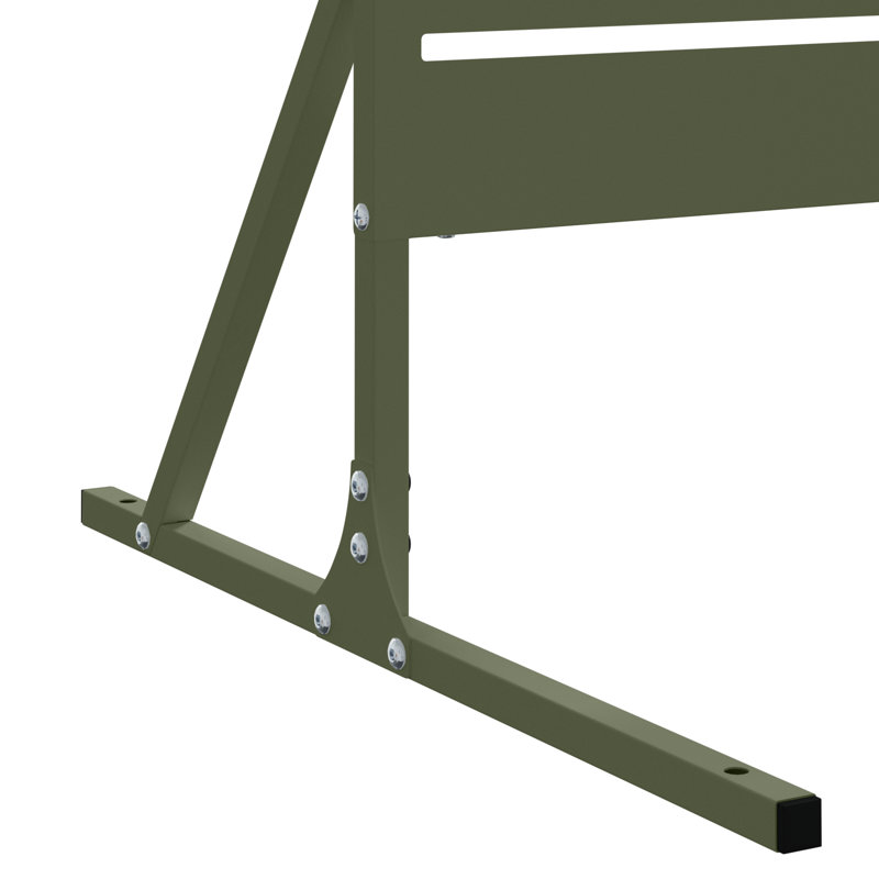 Steel Fence Panel Steel Medium Durable, Olive