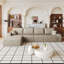 Canapé modulaire Cloud avec méridienne modulaire en L et sièges en velours côtelé moelleux sans assemblage-1518264482-1518264483-1518264494