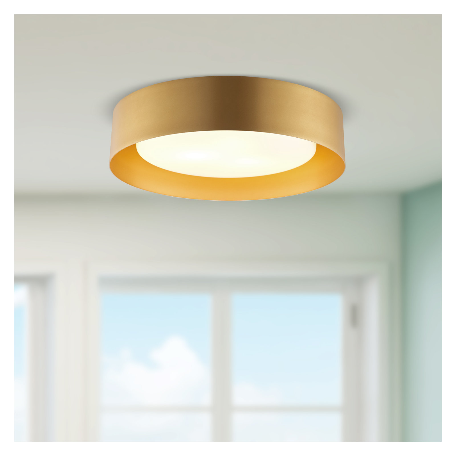 Savita 15.7" Flush Mount, Gold