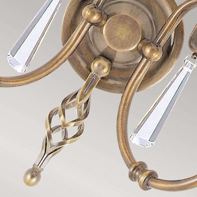 Thebes Candle Wall Light, Aged Brass