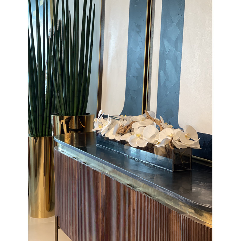 Orchid Stems in Planter, 48″L x 4″W x 4″H