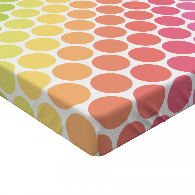 Microfiber Polka Dots Fitted Sheet, Queen Fitted Sheet