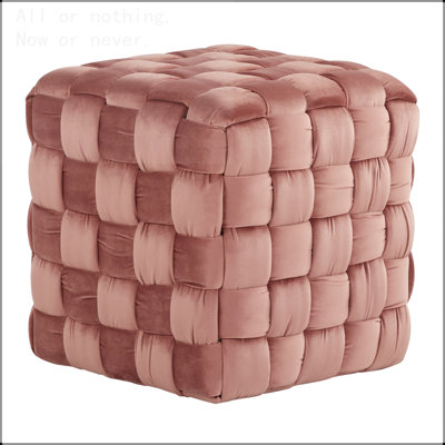 Square 16" Ottoman in Dark Grey Velvet by