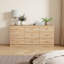 Commode élégante à 9 tiroirs - Armoire de rangement moderne avec poignées dorées et finition imperméable-1303625373