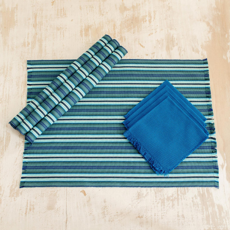 Celarian 100% Cotton Striped Rectangle Napkin