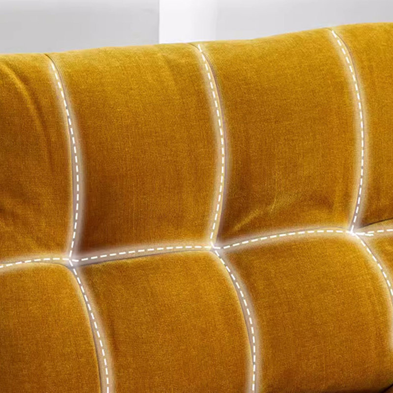 Ergonomic Chenille rotating lounge chair, Orange