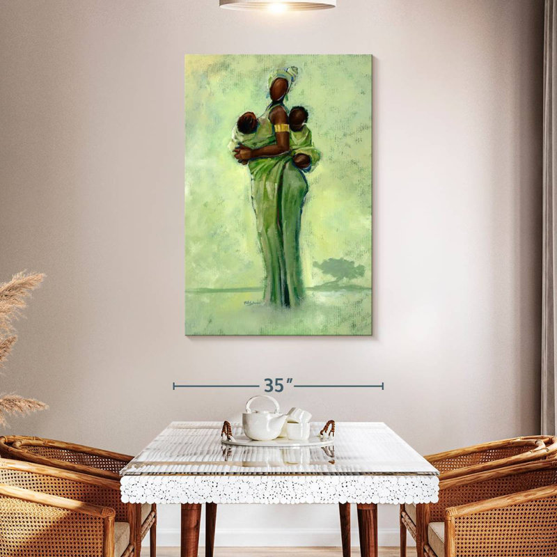 Leisha Raising Two Nations, 48" H x 32" W