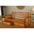 Full-size Futon Frame with Storage in Honey Finish, Mattress not Included