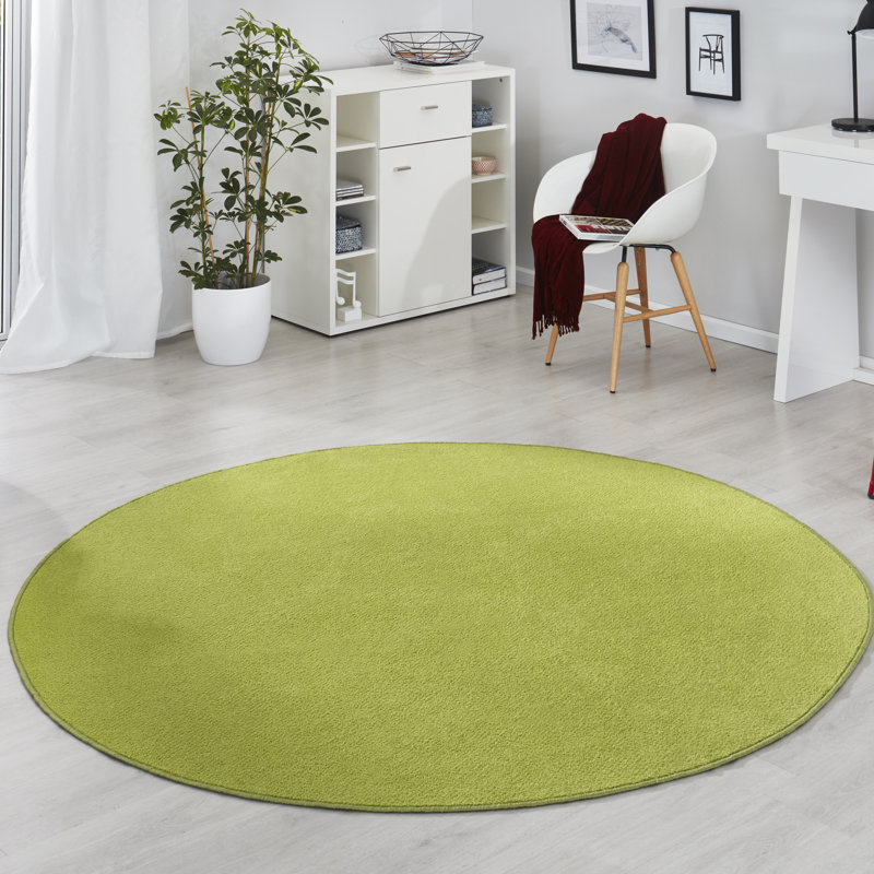 Fancy Green Rug, Round 133cm