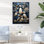 Reproduction sur toile d'un pingouin monochrome