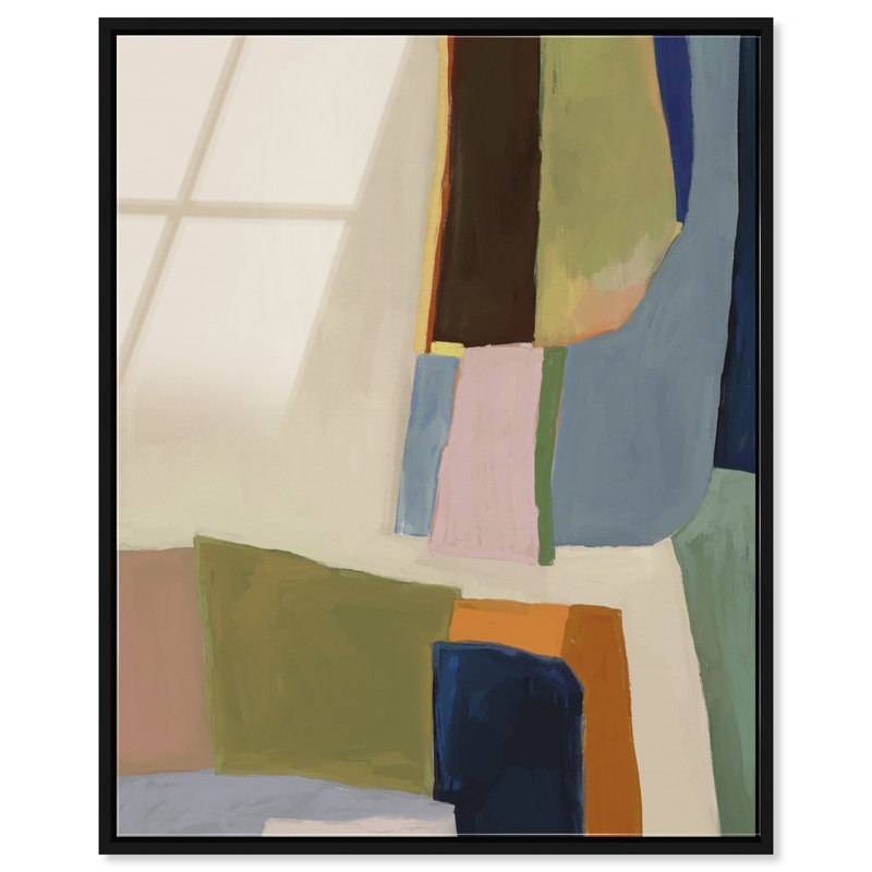 Color Puzzle Print, 31" H x 25" W, Black Floater Frame