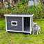 Chenil d'extérieur pour chiot, cage imperméable pour chien, niche pour chien en bois avec terrasse