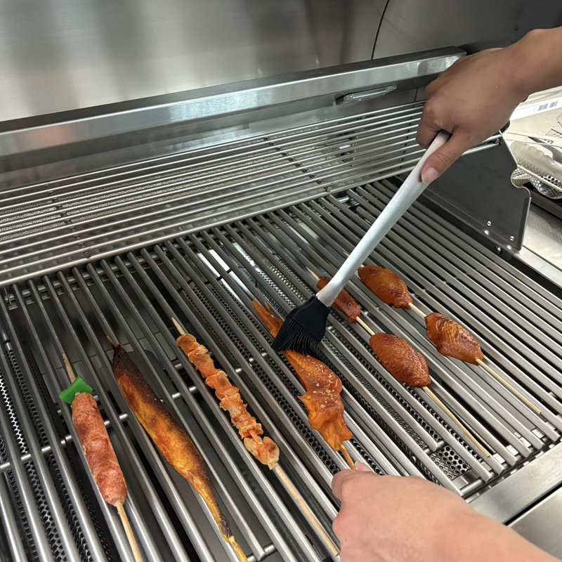 Ensemble d'outils pour barbecue robuste en acier inoxydable, accessoires pour barbecue, outils de barbecue, ensemble d'ustensiles avec spatule, trousse, brosse, toogs