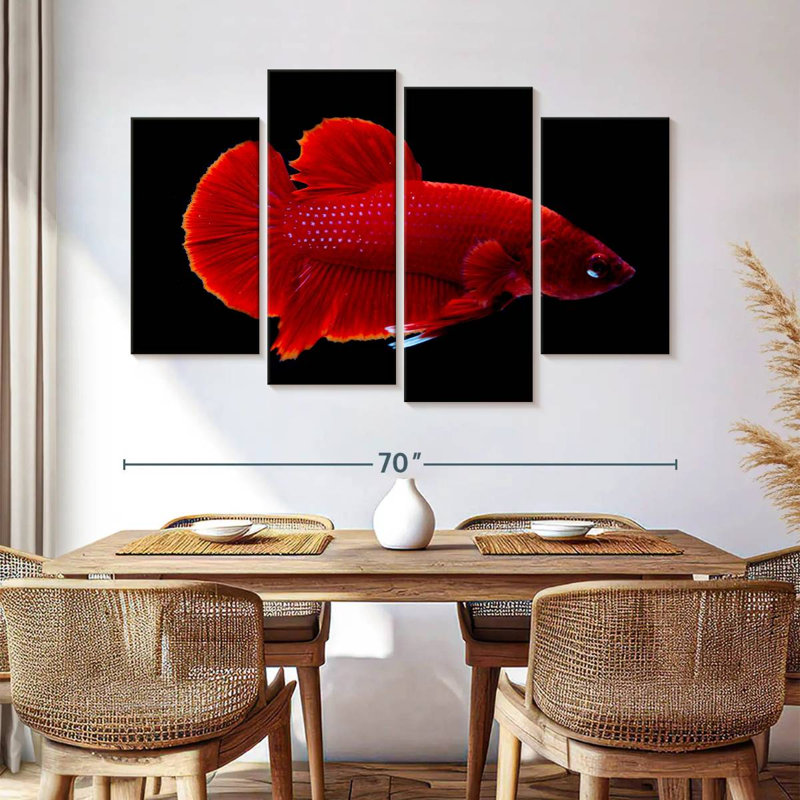 Brampt Vibrant Red Betta, 42" H x 68" W