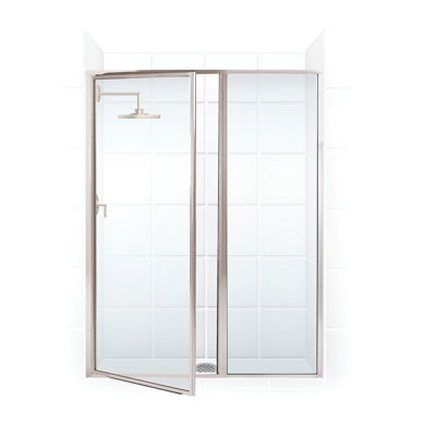 Legend Series Framed - W x 66'' H Hinged Door Framed Shower Door with Inline Panel