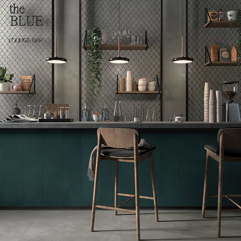 Clay Awake Gray 16X32 Matte Porcelain Tile, Karma Blue