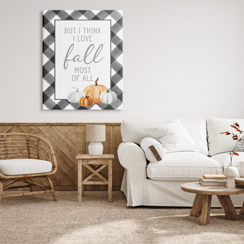 «Love Fall» Festive Expression Autumn, Toile tendue, H 48 po x l 36 po x P 1,5 po