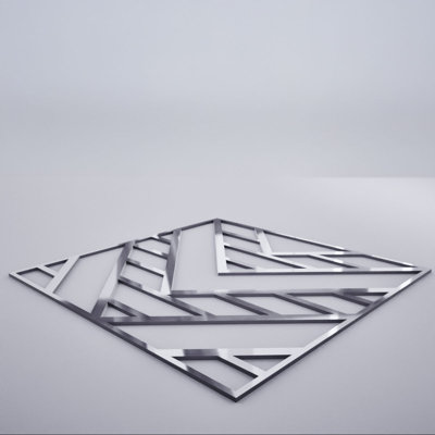 Petits panneaux muraux décoratifs en acrylique Gilcrest, petit, l 11 3/8 po x H 11 3/8 po x T 1/8 po, miroir argenté