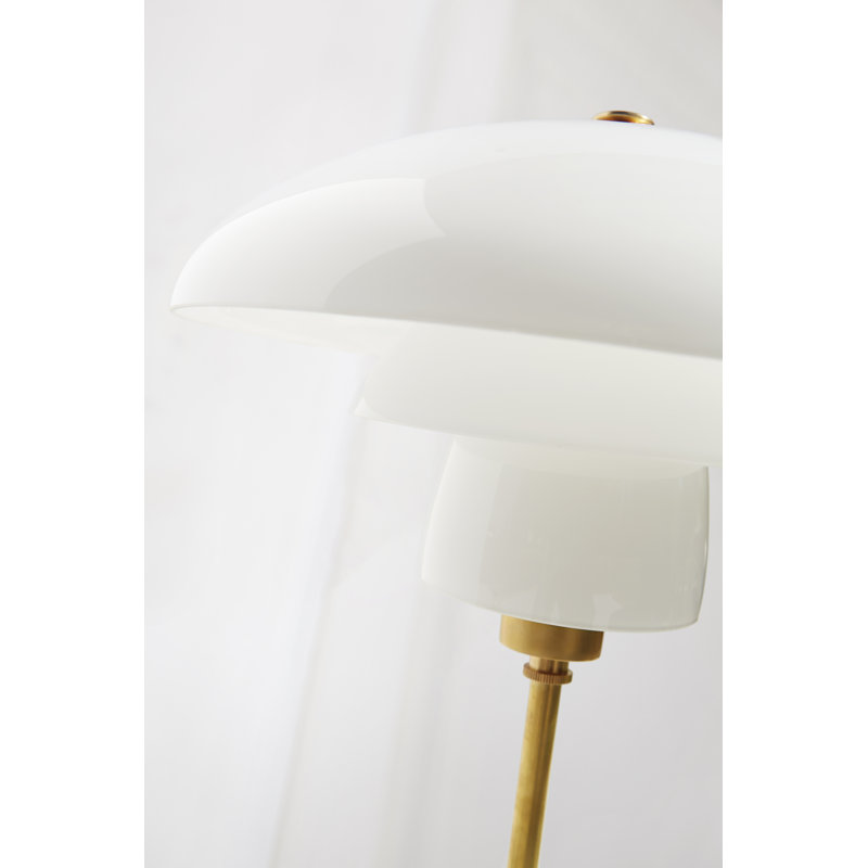 Thomas O'Brien Whitman Desk Lamp, Antique Brass, White