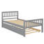 Structure de lit plateforme robuste en bois avec lit gigogne extensible-2015370784