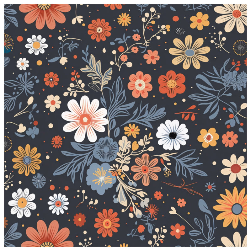 Édredon à motif floral bohème, Grand lit