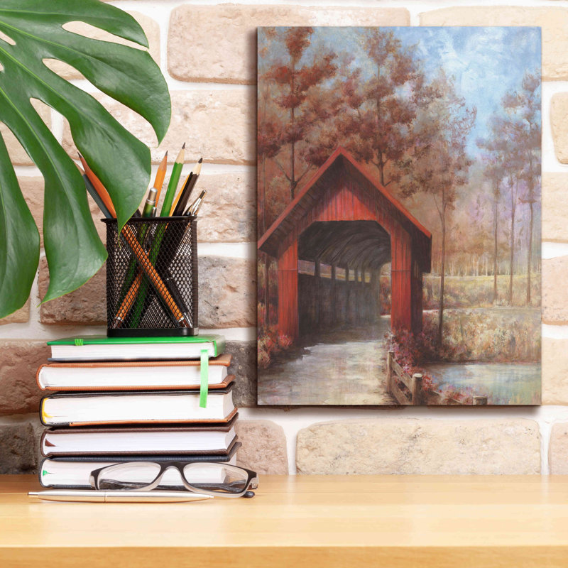 «Covered Bridge» par White Ladder, estampe numérique sur toile, H 16 po x l 12 po x P 0,75 po