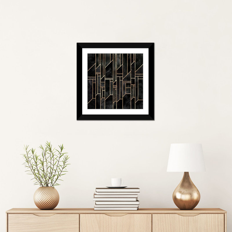 «Skies», impression sur toile, Papier d'art encadré noir, Blanc, H 24 po x l 24 po x P 1 po