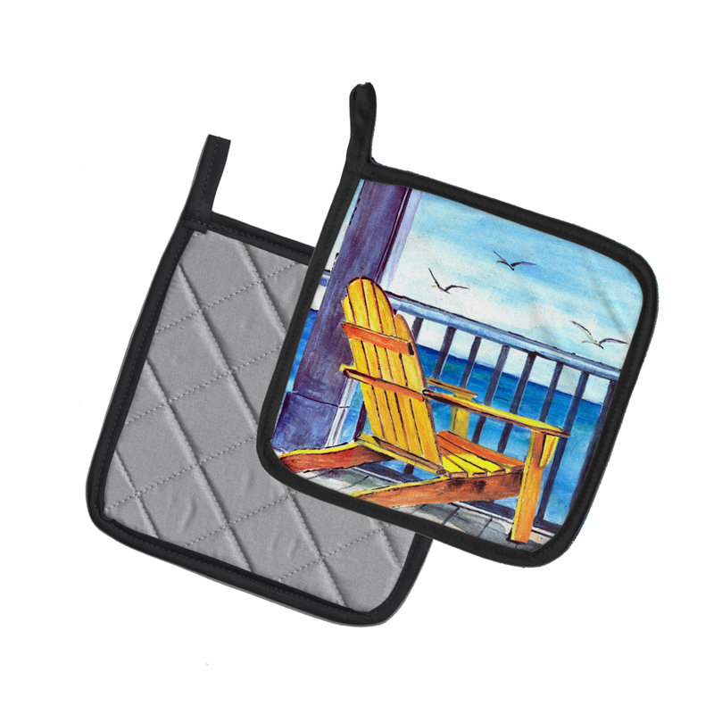 Caroline's Treasures Adirondack Chair Polyester Potholder Set