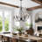 Otho 6 - Light Glass and Iron Dimmable Chandelier