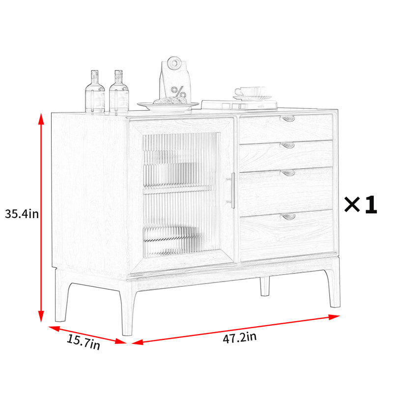 Armoire d'appoint moderne et rétro