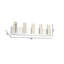 Applique murale Polla en chrome avec accents en cristal transparent Polla