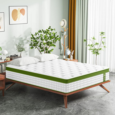 12 Inch Queen Size Hybrid Mattress in a Box with Gel Memory Foam and Pocket Springs, Pressure Relief & Motion Isolation, CertiPUR-Us Certified, Assembled in USA
