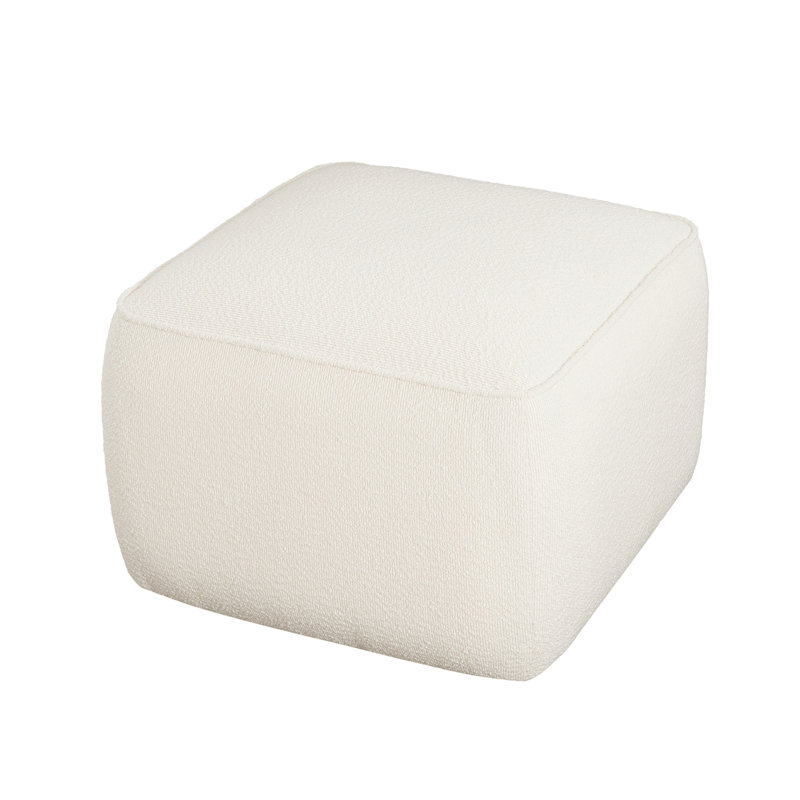 Upholstered Square Ottoman,Boucle