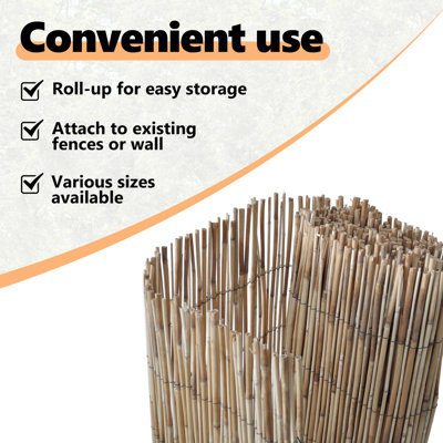180cm H x 300cm W Bamboo Border Fencing