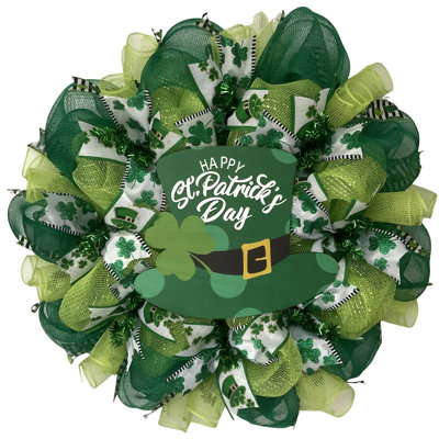 Joyeuse couronne de la Saint-Patrick avec chapeau de lutin