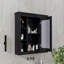 Armoire de rangement murale 35 po x 28 po, armoire à pharmacie, armoire murale moderne avec miroir, armoire à miroir avec 6 tablettes ouvertes (meuble-lavabo non inclus)-1475564024