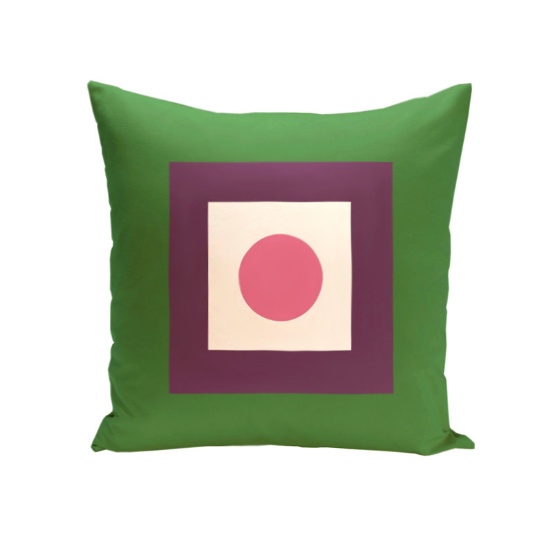 Housse et insert de coussin géométrique carré, H 26 po x l 26 po, Feuille / pétale
