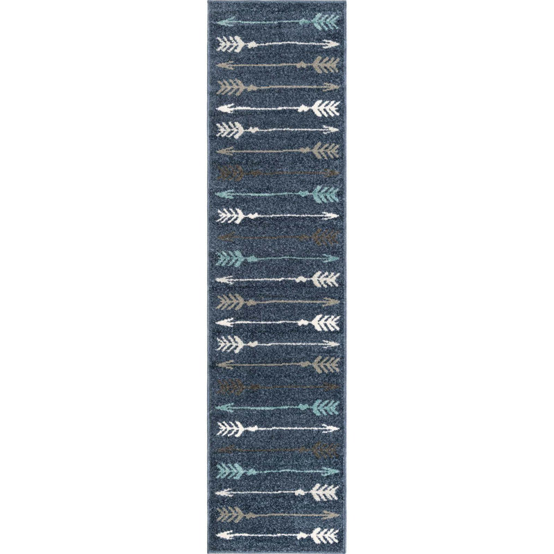 Geometric Area Rug, Runner 76 x 305cm