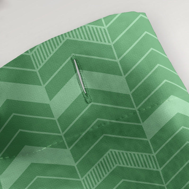 Rideau de douche simple à chevrons, Vert