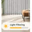 Grey polyester vertical-blind replacement slats, 34 Pack, with light-filtering coverage for sliding glass doors and patio areas.