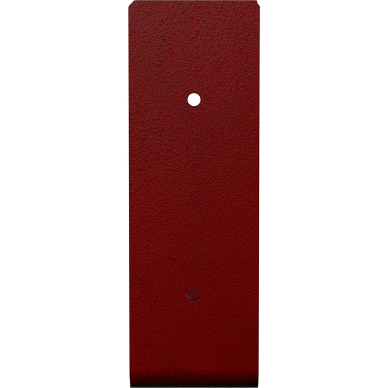 Support de tablette en acier martelé rouge l 2 po x P 8 po x H 6 po, Rouge vif martelé, H 6 po x l 2 po x P 8 po