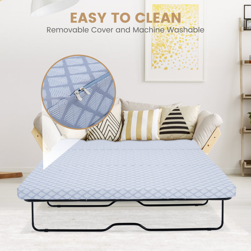 Foldable Sofa Bed Replacement Mattress Memory Foam 4 Inch Pull Out Sofa Bed, Sofa Not Included, 4" H x 53" W x 72" D, Gray