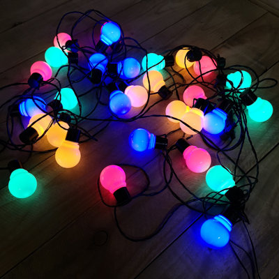 Cennet 30 Multi Coloured LED Festoon Connectable Christmas Lights Indoor Outdoor