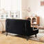 Fauteuil convertible 55 en velours noir. Lit réglable. Cadre en métal pour le bureau. Tissu doux. 73,65 po Profondeur. 55,74 de largeur. 14,02 po. 68,98 lb Lit en velours avec coussin 55 po-502185606