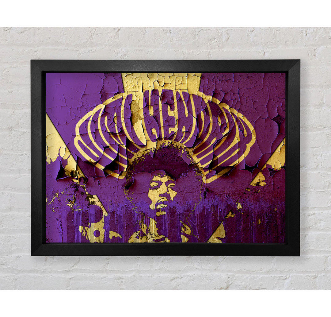 Jimi Hendrix Purple Haze - Einzelner Bilderrahmen Kunstdrucke